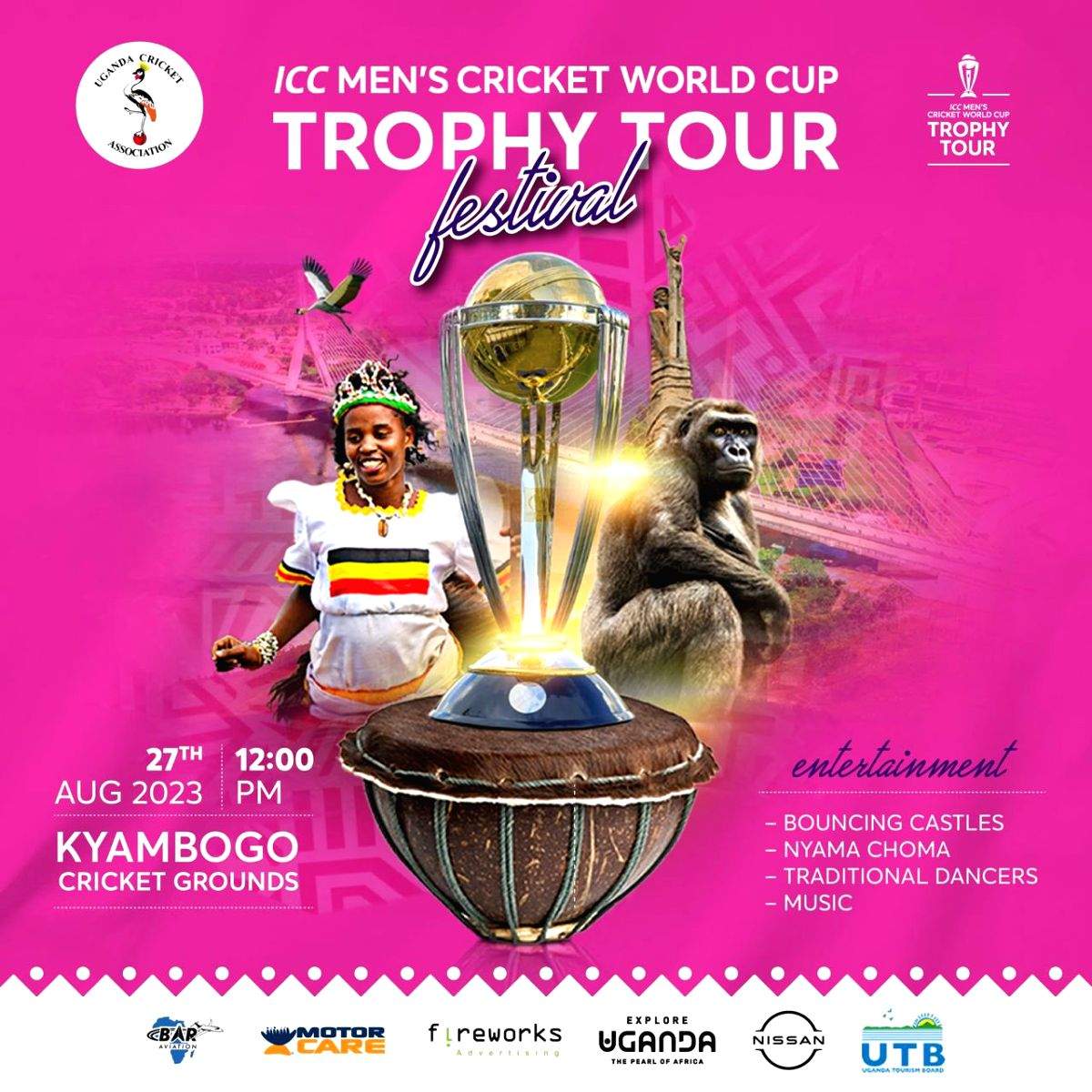 Ugandan President Museveni to unveil touring ICC Men's Cricket World Cup Trophy - Vimarsana News