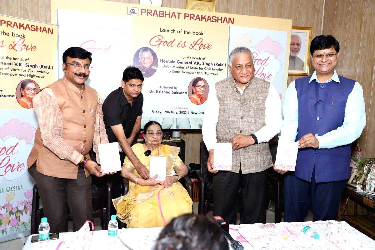 Krishna Saksena's 'God is Love' released by VK Singh - Vimarsana News