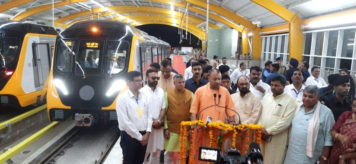 Yogi Adityanath inaugurates high speed train trial of Agra Metro - Vimarsana News