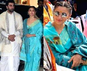 Alia Bhatt's saree for 'Pran Pratishtha' ceremony adorned with Ramayana motifs - Vimarsana News