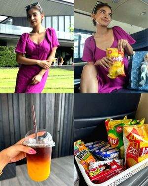 Anushka Sen offers a peek into her shoot day in Bangkok; drops pic munching chips - Vimarsana News