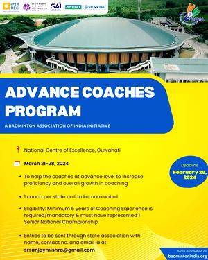 Badminton association to conduct first Coaches Development Program in March for grassroots coaches - Vimarsana News