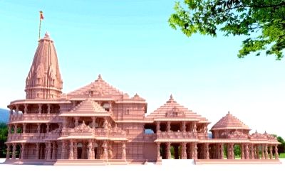 UP university students build replica of Ram temple with diyas - Vimarsana News