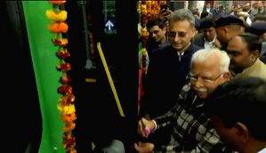 Haryana CM launches electric bus service for Panipat - Vimarsana News