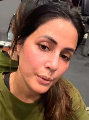 Hina Khan sheds Kolkata calories with skipping, weight training - Vimarsana News