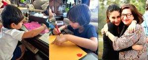 Kareena shares pictures of Taimur, Jeh scribbling letter for their grandma on her birthday - Vimarsana News