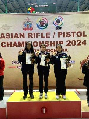 Nancy blazes to Air Rifle gold with record score - Vimarsana News