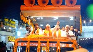 NDA will sweep all 28 seats in K'taka, says Amit Shah after roadshow in B'luru - Vimarsana News