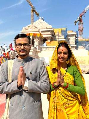 Neha Joshi, Ashutosh Kulkarni visit Ram Mandir: 'Eyes were filled with tears of joy' - Vimarsana News