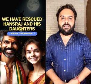Nikhil Chandwani rescues Hansraj and his 2 daughters, a Pakistani Hindu family, who hid their daughters inside a pit every night from Islamic predators - Vimarsana News