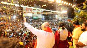 On Owaisi's home turf, Amit Shah calls for joining Hyderabad with mainstream - Vimarsana News