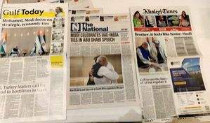 PM Modi's UAE visit gets grand coverage in Gulf newspapers - Vimarsana News