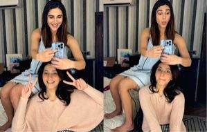 Raashii Khanna, Vaani Kapoor indulge in playful make-up tutorial session - Vimarsana News