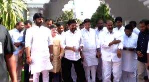 Telangana CM, legislators leave for Medigadda barrage - Vimarsana News
