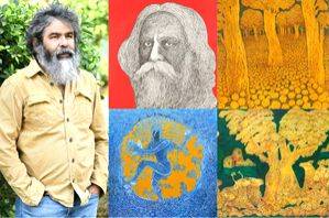 Trees take on myriad unique forms in Ompal Sansanwal's solo exhibition - Vimarsana News