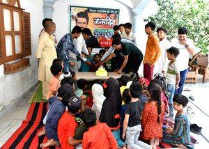 Underprivileged kids of Nawaz's hometown Budhana celebrate his 50th birthday - Vimarsana News