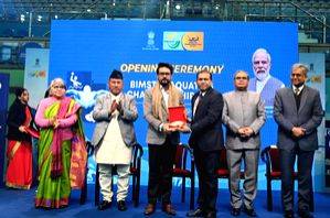 Sports Minister Anurag Thakur kicks off 1st BIMSTEC Aquatics C'ships in New Delhi - Vimarsana News