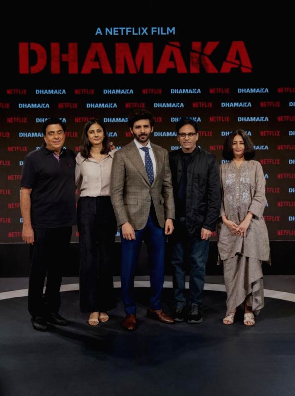 Karthik Aaryan turns 'Dhamaka' trailer launch into an immersive experience - Vimarsana News