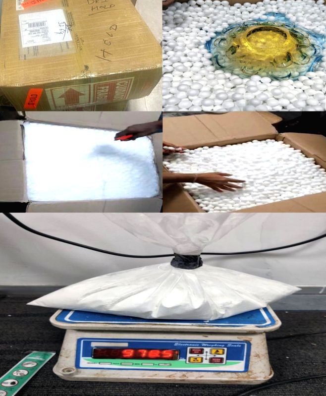 Cocaine worth Rs 26.5 cr concealed in thermocol balls seized at Delhi airport - Vimarsana News