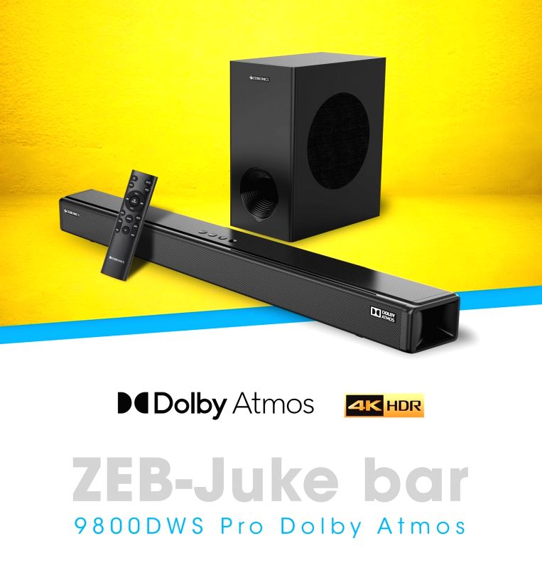 Zebronics launches Dolby Atmos Soundbar with wireless subwoofer - Vimarsana News