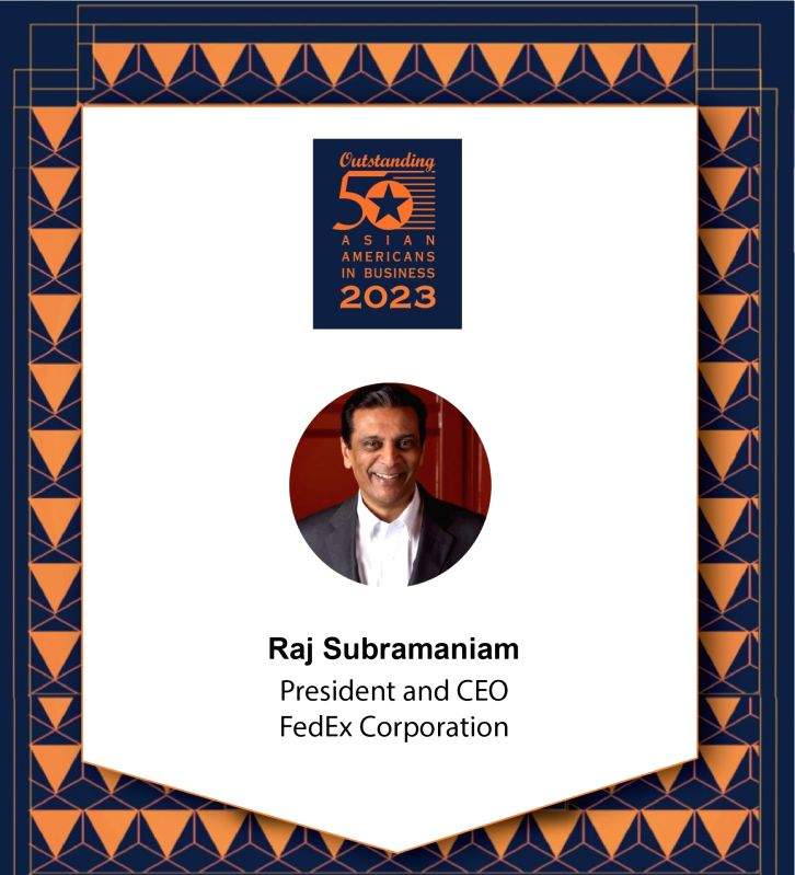 India-born FedEx CEO Raj Subramaniam wins top biz award for Asian Americans - Vimarsana News