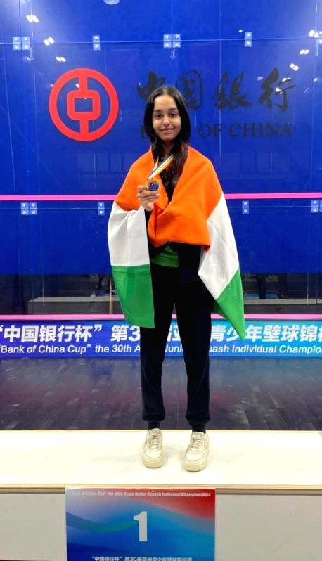 India's Anahat Singh wins gold in U-17 category at Asian Junior Squash Championship - Vimarsana News