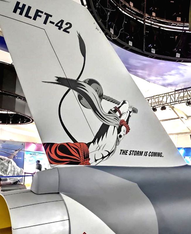 Lord Hanuman picture back on HAL super fighter jet model Maruth HLFT-42 - Vimarsana News