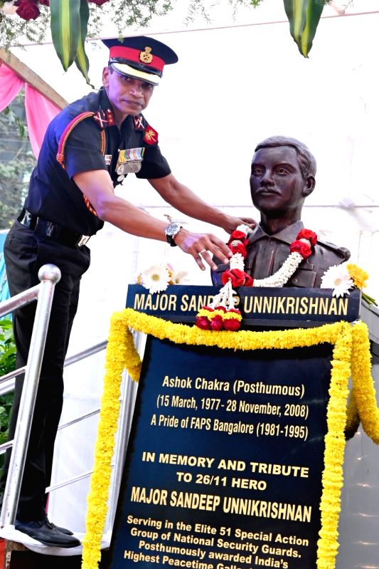 On 26/11 anniv, Major Sandeep Unnikrishnan's bust unveiled in Bengaluru - Vimarsana News