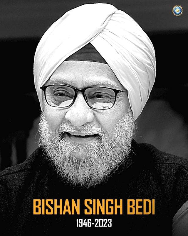 Nation mourns the passing of legendary spinner Bishan Singh Bedi - Vimarsana News