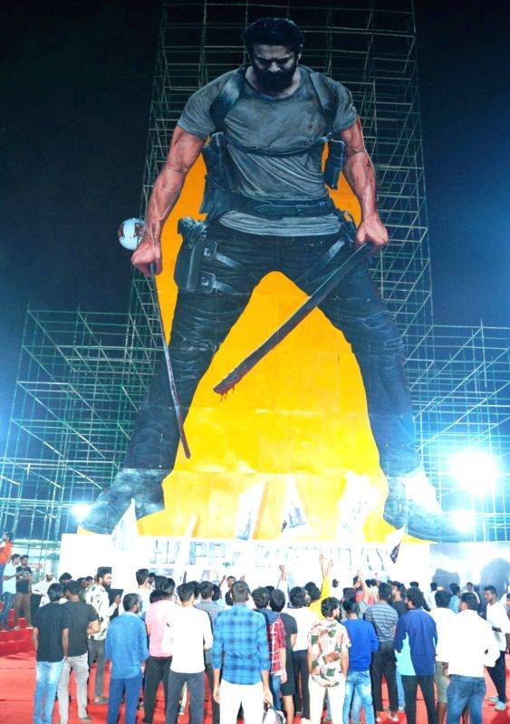 Prabhas fans create massive 230 ft cutout of 'Salaar' actor on his b'day - Vimarsana News