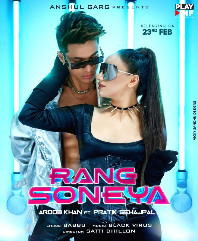'Rang Soneya' poster featuring Pratik Sehajpal, Aroob Khan sets mood for track - Vimarsana News