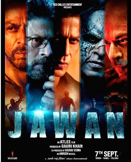 SRK unveils motion poster depicting all his five faces in 'Jawan' - Vimarsana News