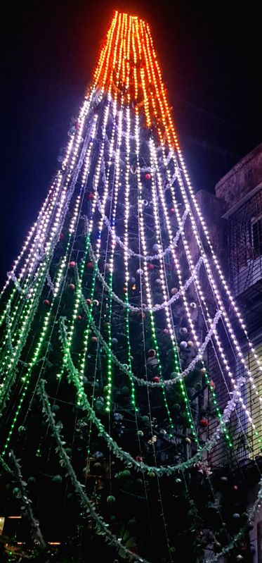 At 54-feet, Kolkata's tallest Christmas tree with a big star - Vimarsana News