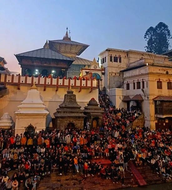 Thousands throng Nepal's Pashupatinath temple during Mahashivaratri celebrations - Vimarsana News