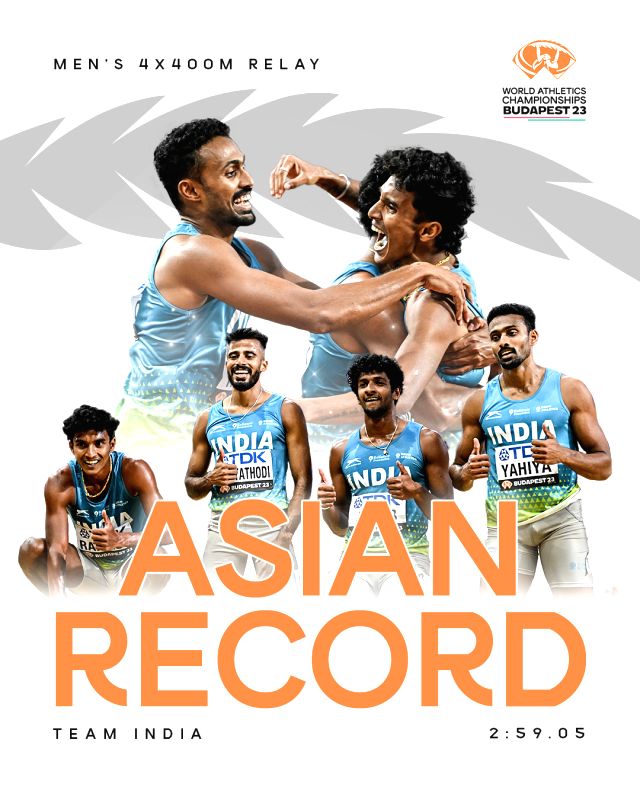 World Athletics Championships: Indian 4x400 relay team sets Asian Record to qualify for final - Vimarsana News
