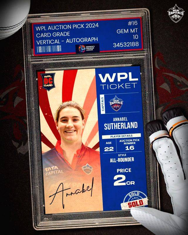 WPL Auction 2024: Delhi Capitals buy Annabel Sutherland for Rs 2 crore; Gujarat pick Phoebe for Rs 1 cr - Vimarsana News