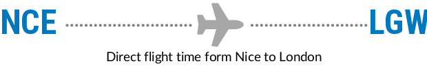 NCE - LGW Flight Time | Flight Duration Cote D'azur International ...