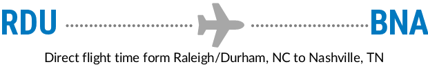RDU to BNA