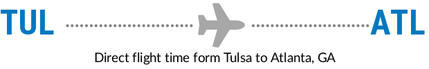 TUL to ATL